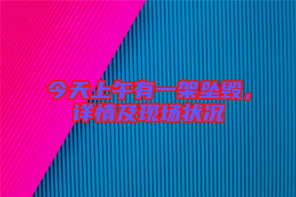 今天上午有一架墜毀，詳情及現場狀況