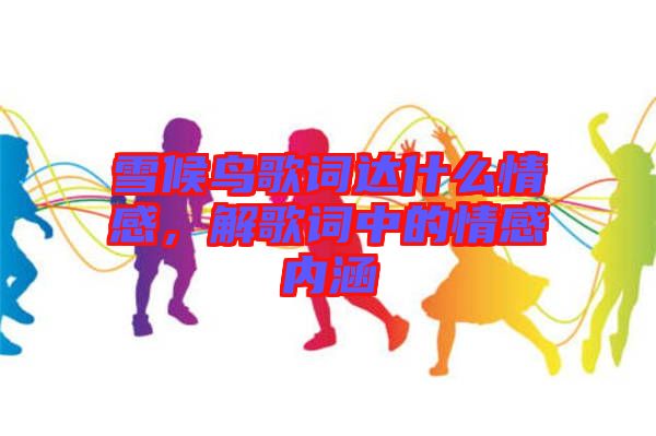 雪候鳥歌詞達什么情感，解歌詞中的情感內(nèi)涵