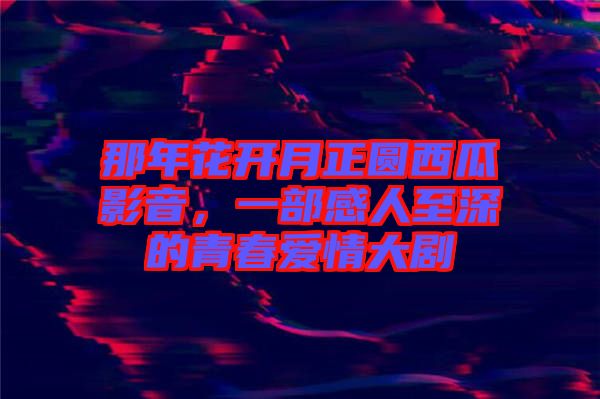 那年花開月正圓西瓜影音，一部感人至深的青春愛(ài)情大劇