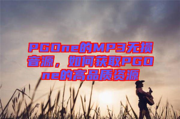 PGOne的MP3無損音源，如何獲取PGOne的高品質資源
