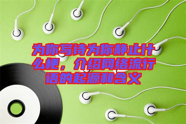 為你寫(xiě)詩(shī)為你靜止什么梗，介紹網(wǎng)絡(luò)流行語(yǔ)的起源和含義