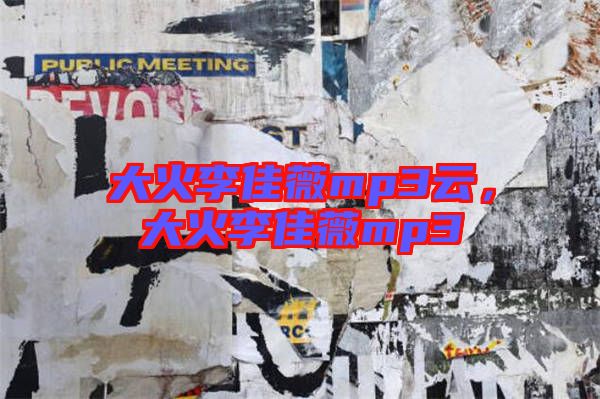 大火李佳薇mp3云，大火李佳薇mp3