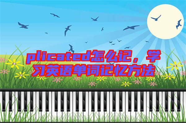 plicated怎么記，學習英語單詞記憶方法