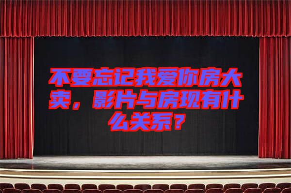 不要忘記我愛你房大賣，影片與房現有什么關系？