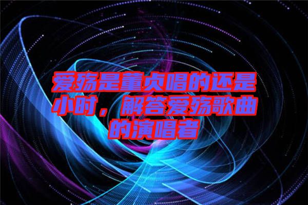 愛殤是董貞唱的還是小時，解答愛殤歌曲的演唱者