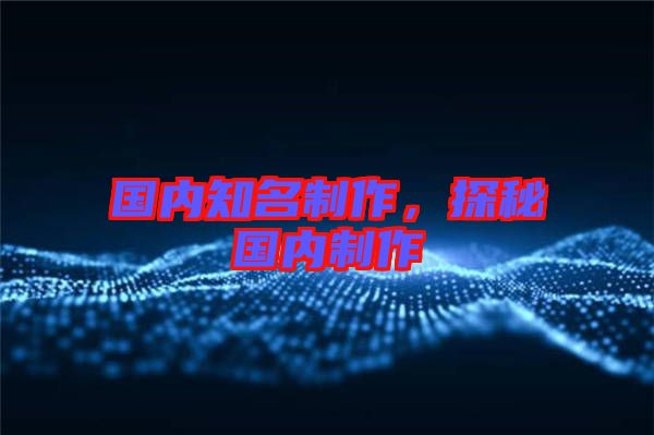 國內知名制作，探秘國內制作