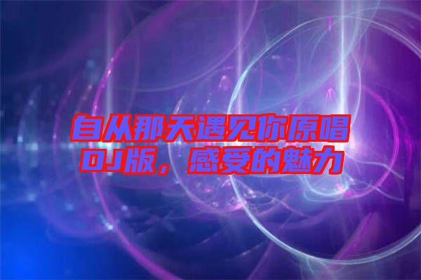 自從那天遇見你原唱DJ版，感受的魅力