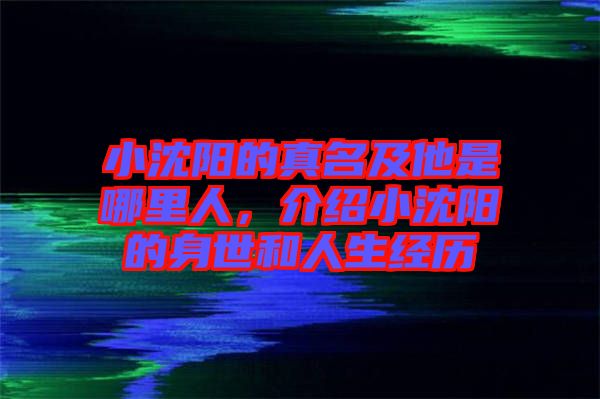 小沈陽(yáng)的真名及他是哪里人，介紹小沈陽(yáng)的身世和人生經(jīng)歷