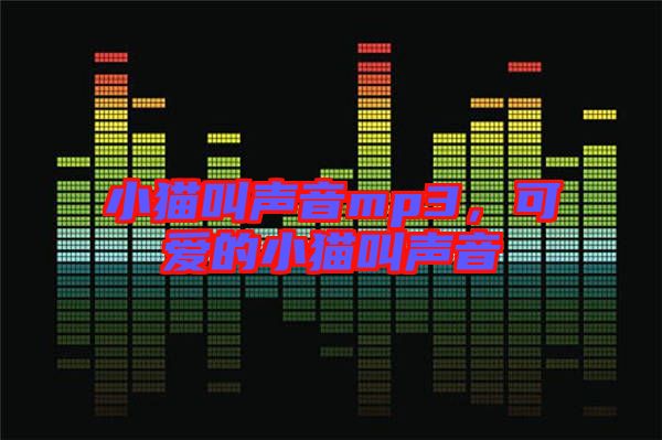 小貓叫聲音mp3，可愛的小貓叫聲音