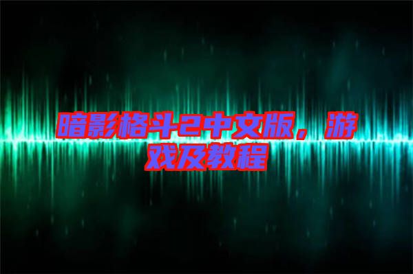 暗影格斗2中文版，游戲及教程