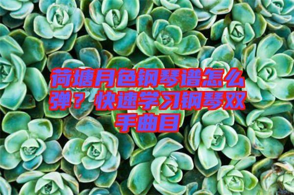 荷塘月色鋼琴譜怎么彈？快速學(xué)習(xí)鋼琴雙手曲目