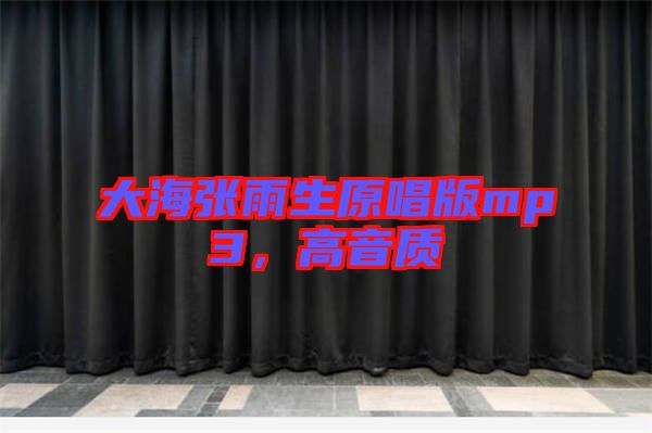 大海張雨生原唱版mp3，高音質