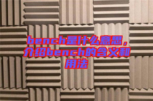 bench是什么意思，介紹bench的含義和用法